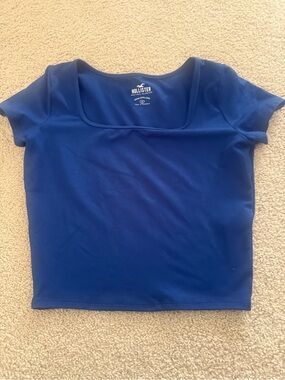 Hollister Royal Blue Square Neck Crop Top